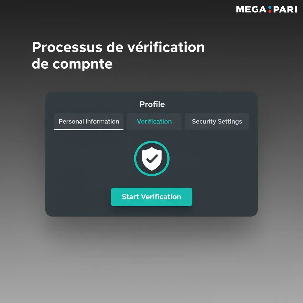 Processus de vérification de compte: étapes KYC — contact, identité, selfie, adresse, paiement.