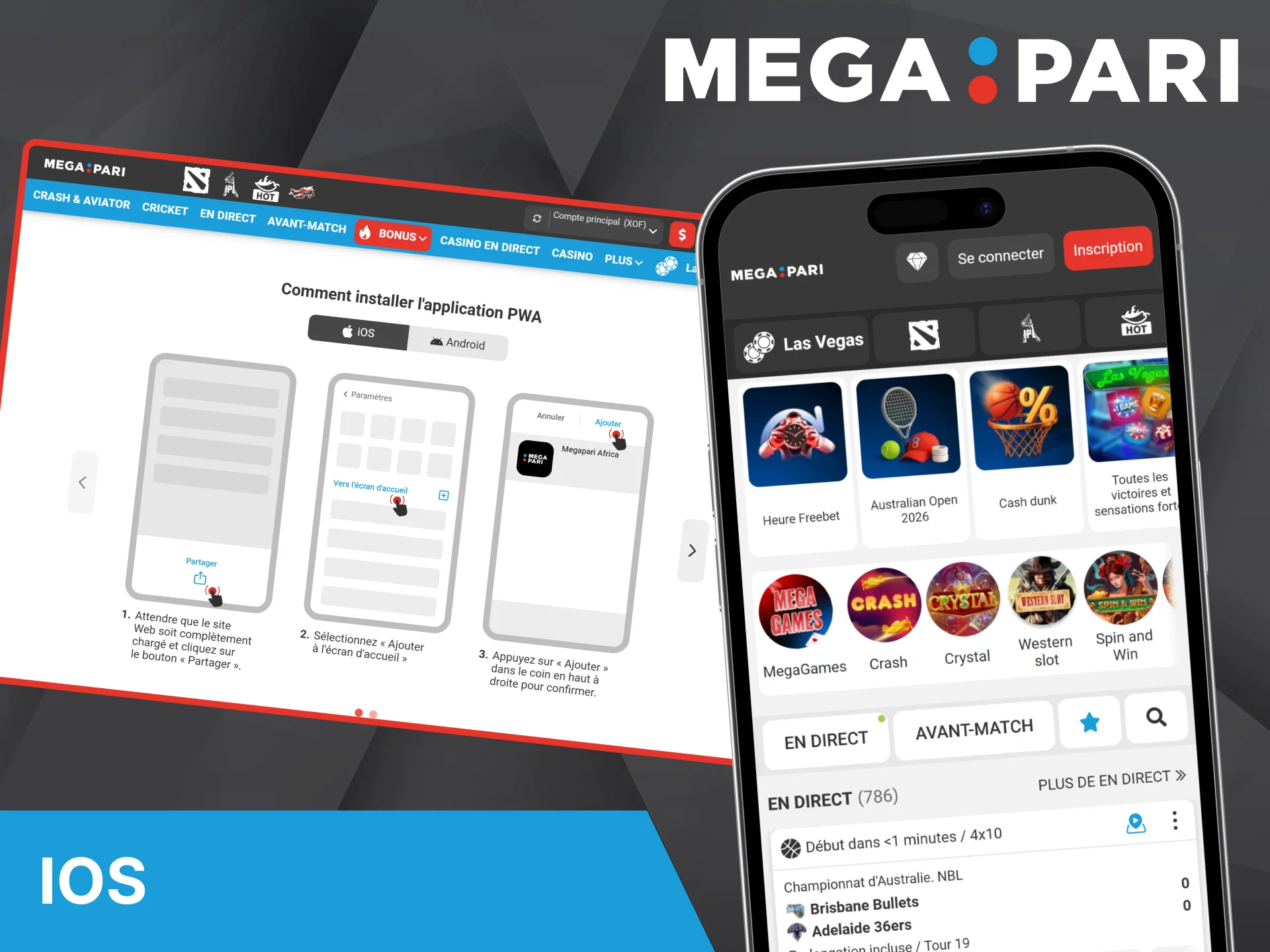 Un test de l'application de paris sportifs Megapari, conçue spécifiquement pour les appareils Apple.