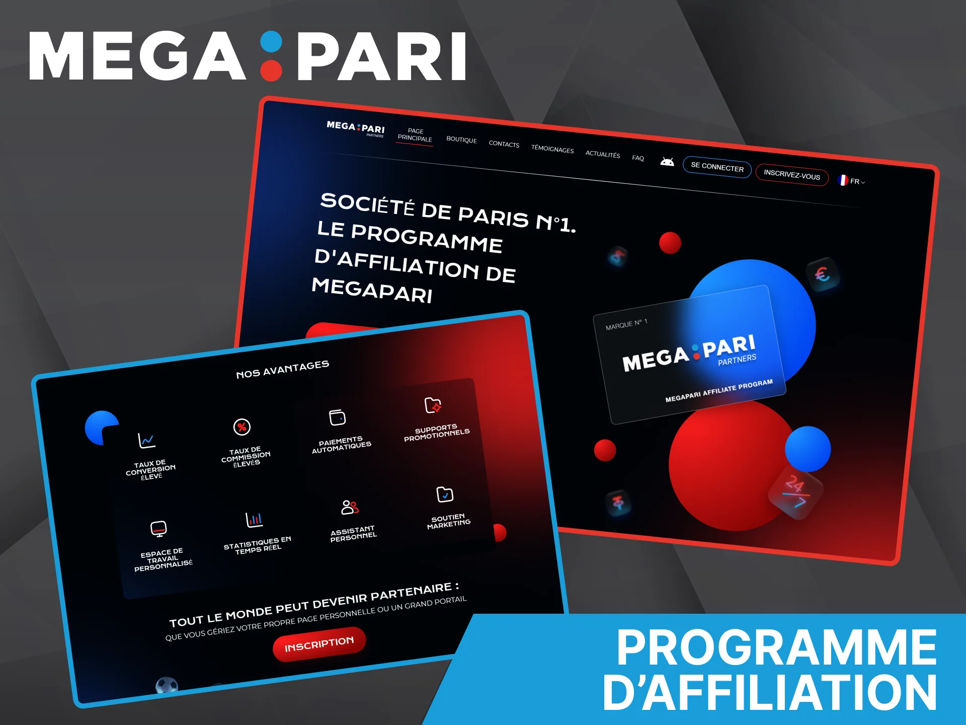 Opportunités de partenariat permettant de générer des revenus en promouvant les services du bookmaker Megapari.