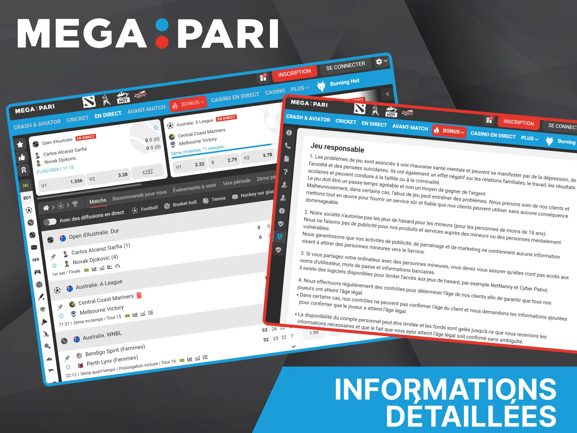 Découvrez les principales caractéristiques et informations concernant la plateforme Megapari.