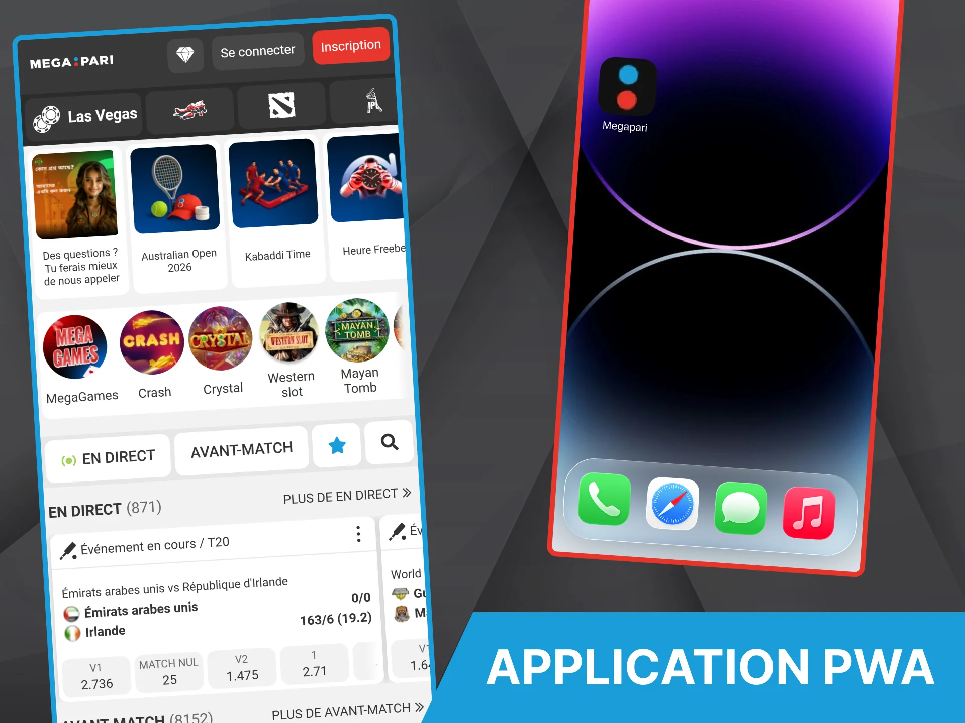 Installez l'application PVA sur votre mobile pour accéder rapidement à la plateforme Megapari.