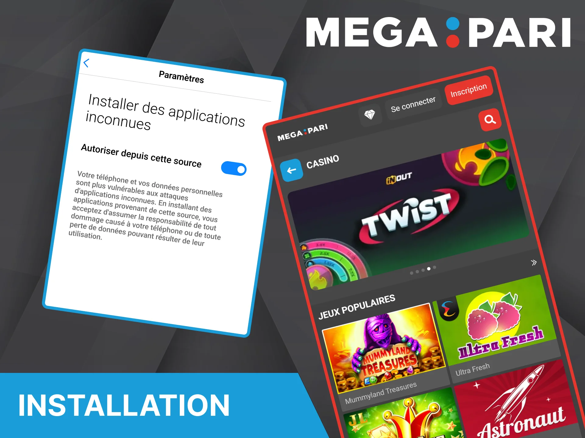 Suivez ces étapes simples pour installer l'application Megapari sur votre mobile.