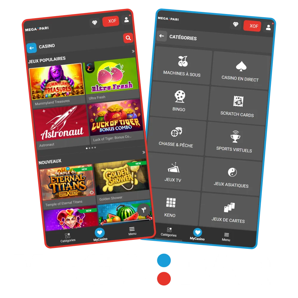 Vivez l'adrénaline des jeux de hasard et des tables de croupiers en direct au casino Megapari.