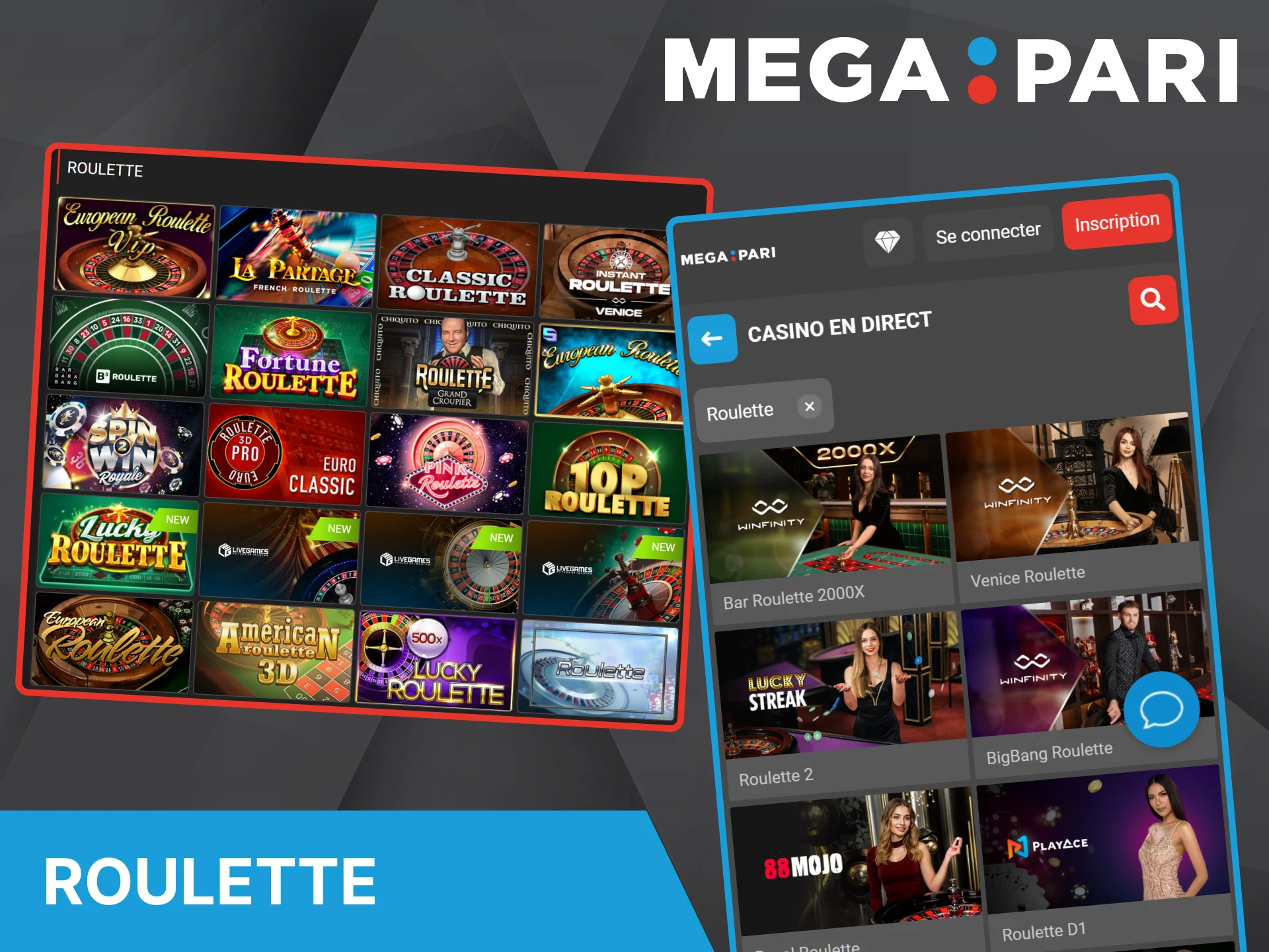 Megapari Casino propose une variété de variantes de roulette européenne et américaine avec des graphismes fluides.