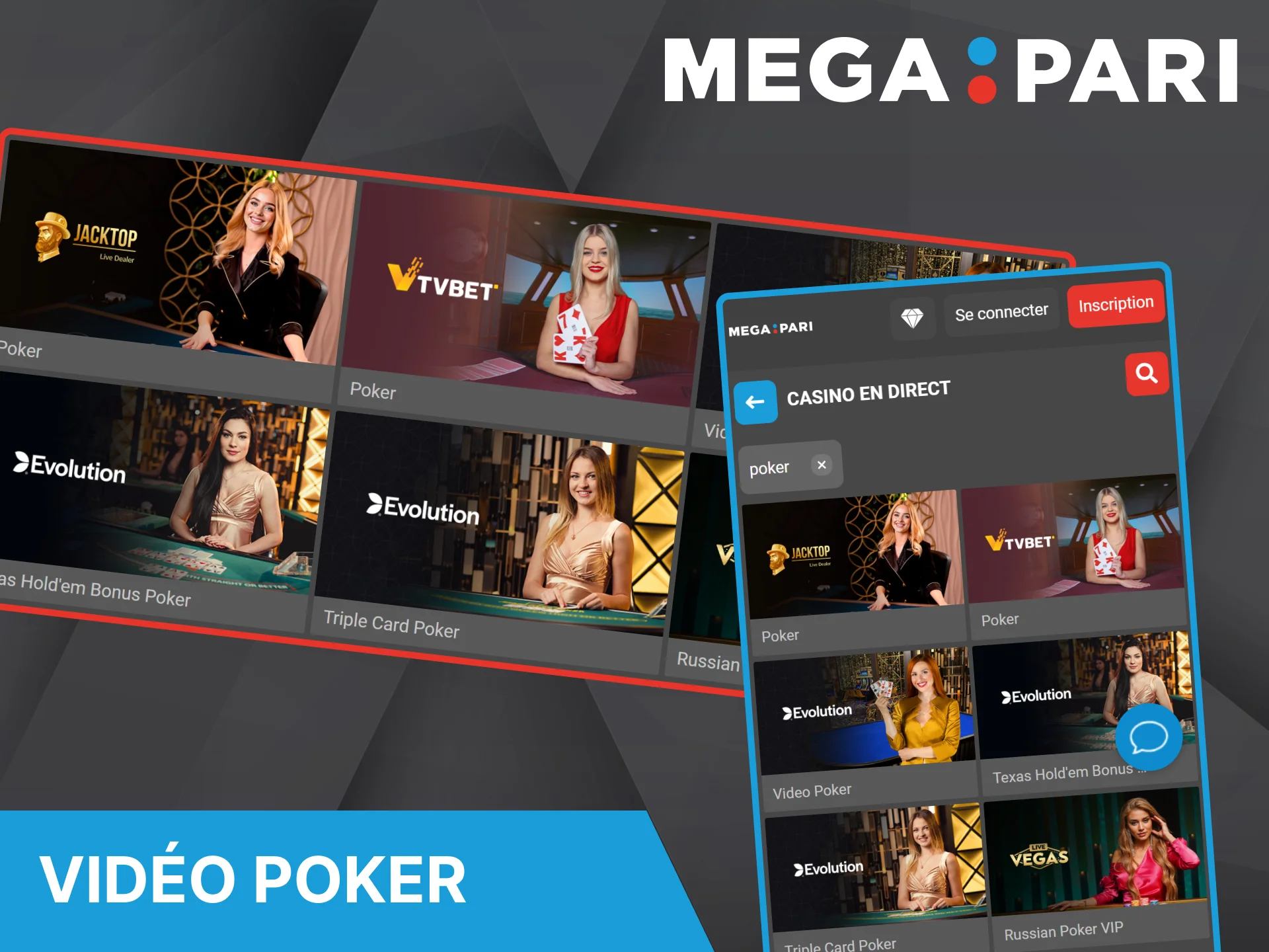 Jouez et gagnez au vidéo poker au casino Megapari.