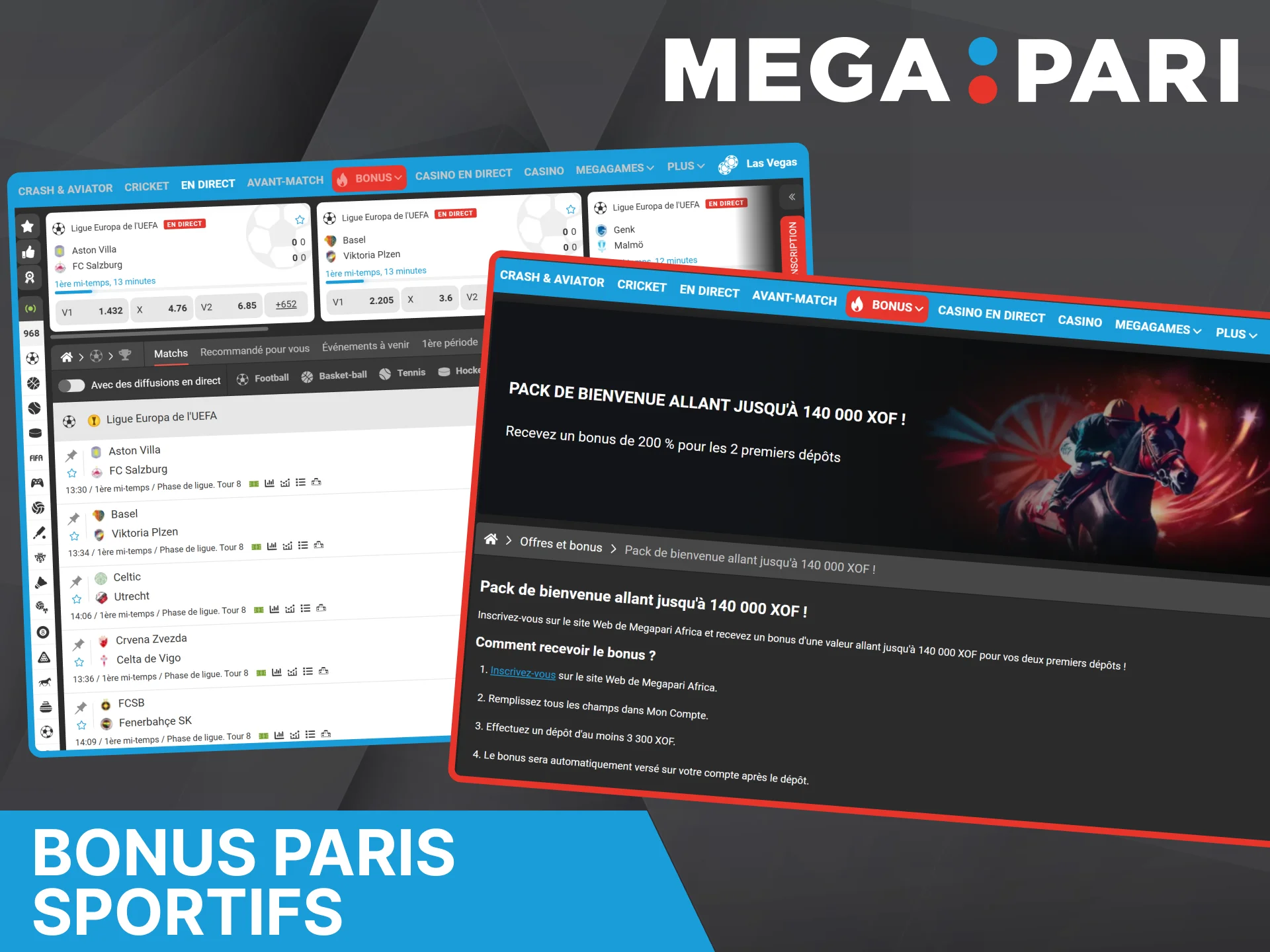 Une promotion exclusive est disponible sur votre premier dépôt chez Megapari.