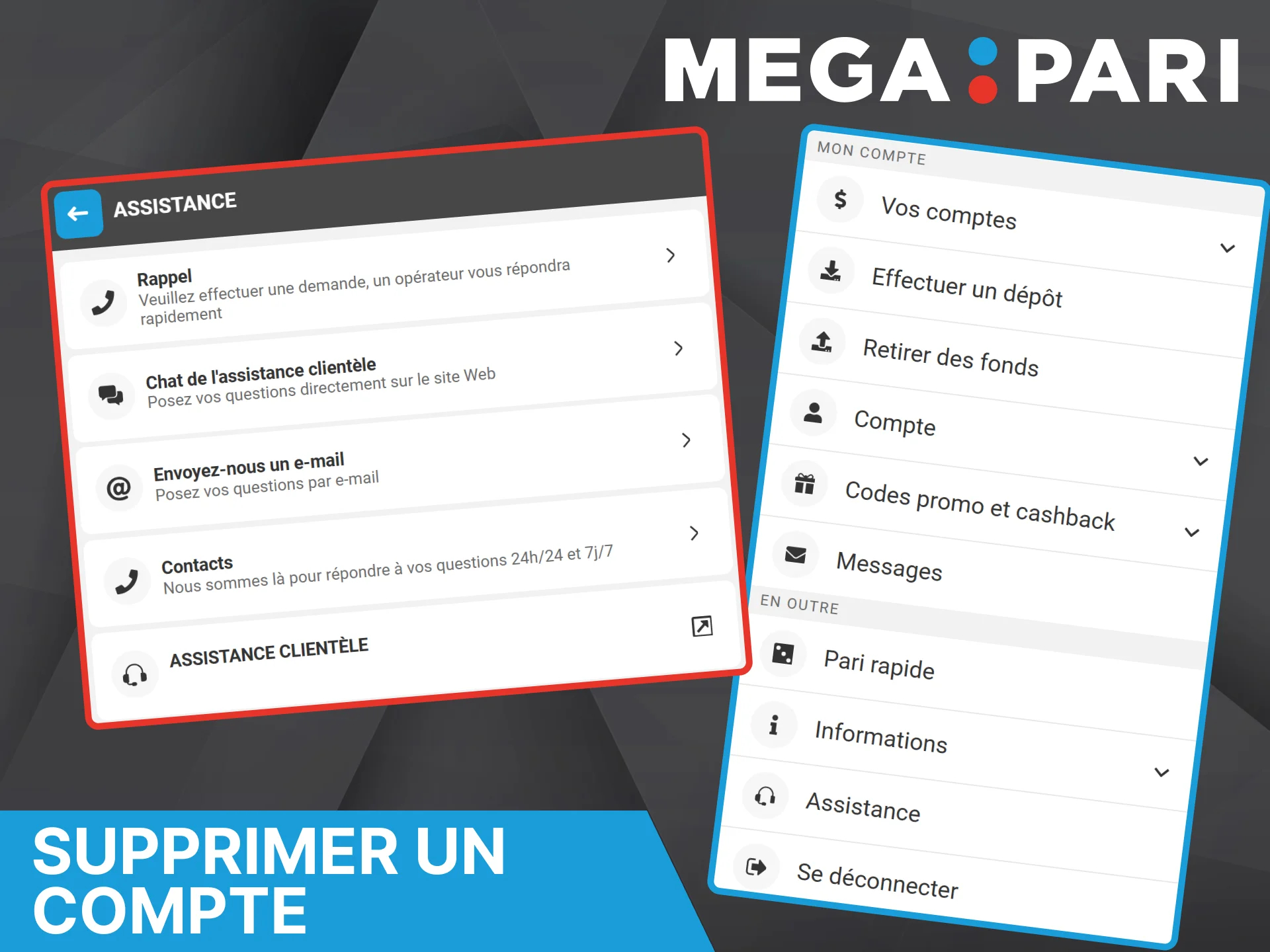 Découvrez comment fermer définitivement votre compte personnel sur la plateforme de paris sportifs Megapari.